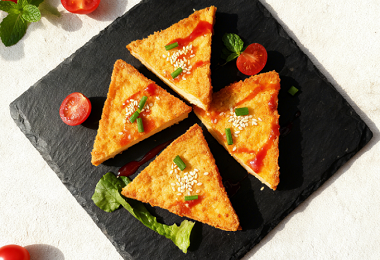脆皮三角豆腐