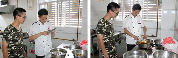 寮步煌旗烤面筋培训老师教学过程